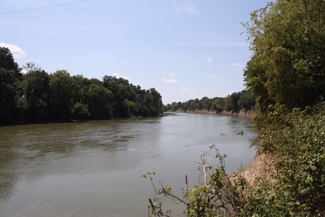 Looking downstream along Black River at Powhatan Historic State Park