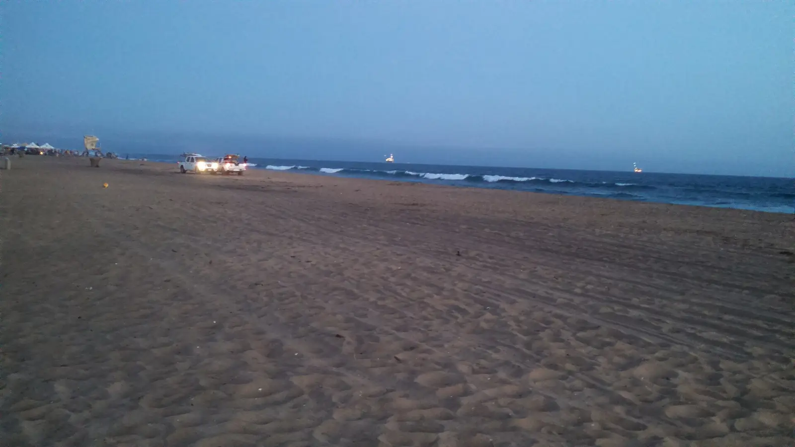 Police patrolling Bolsa Chica beach