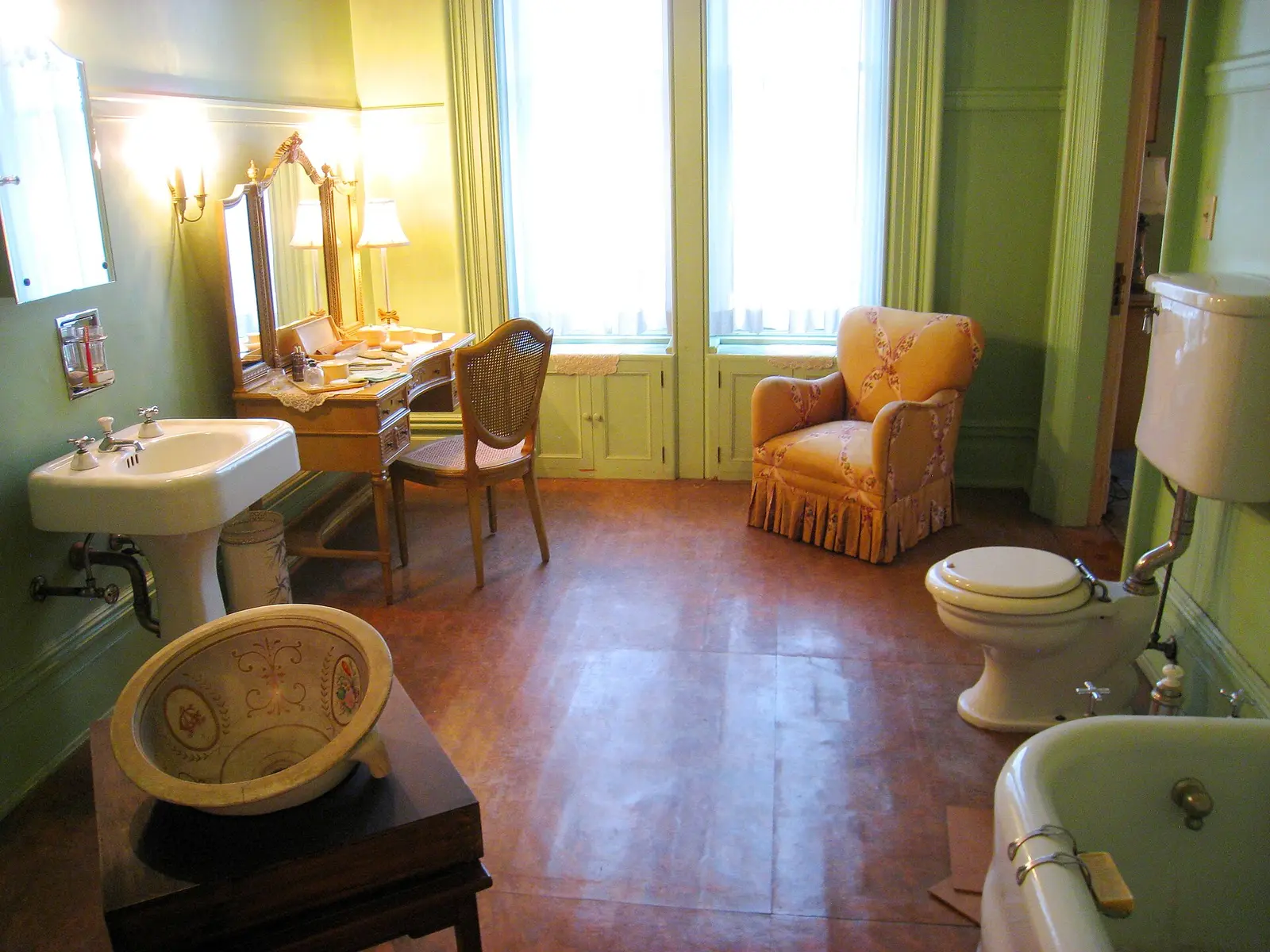 Bathroom - Governor's Mansion State Historic Park, 1526 H Street, Sacramento, California, USA