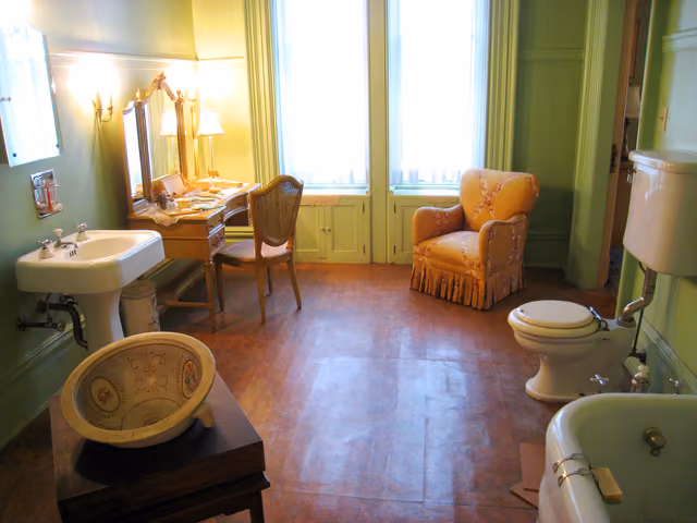 Bathroom - Governor's Mansion State Historic Park, 1526 H Street, Sacramento, California, USA