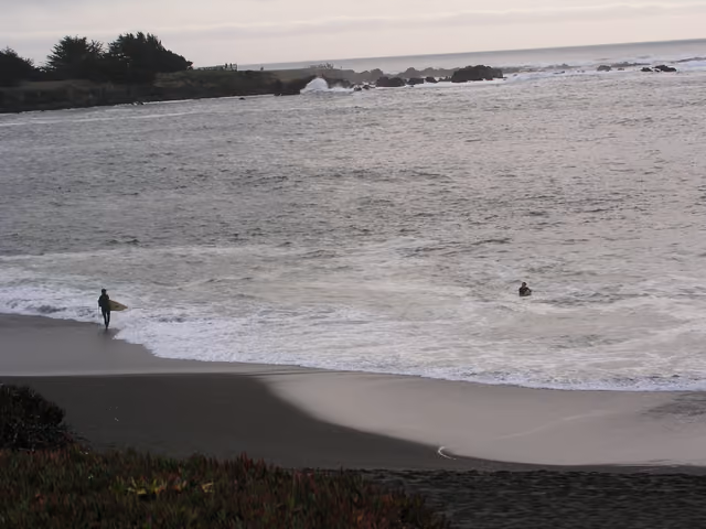 The surf at the beach at MacKerricher State Park, California, USA