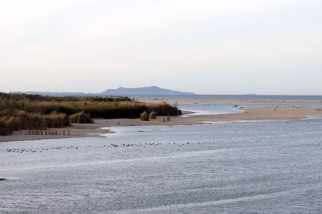 The Santa Clara River estuary at McGrath State Beach in Ventura, California