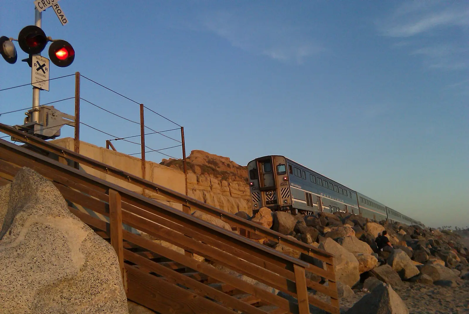 Amtrak Pacific Surfliner heads south towards San Diego