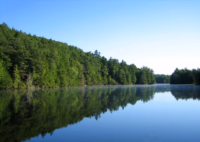 Bigelow Pond in Union, Connecticut on September 6, 2005