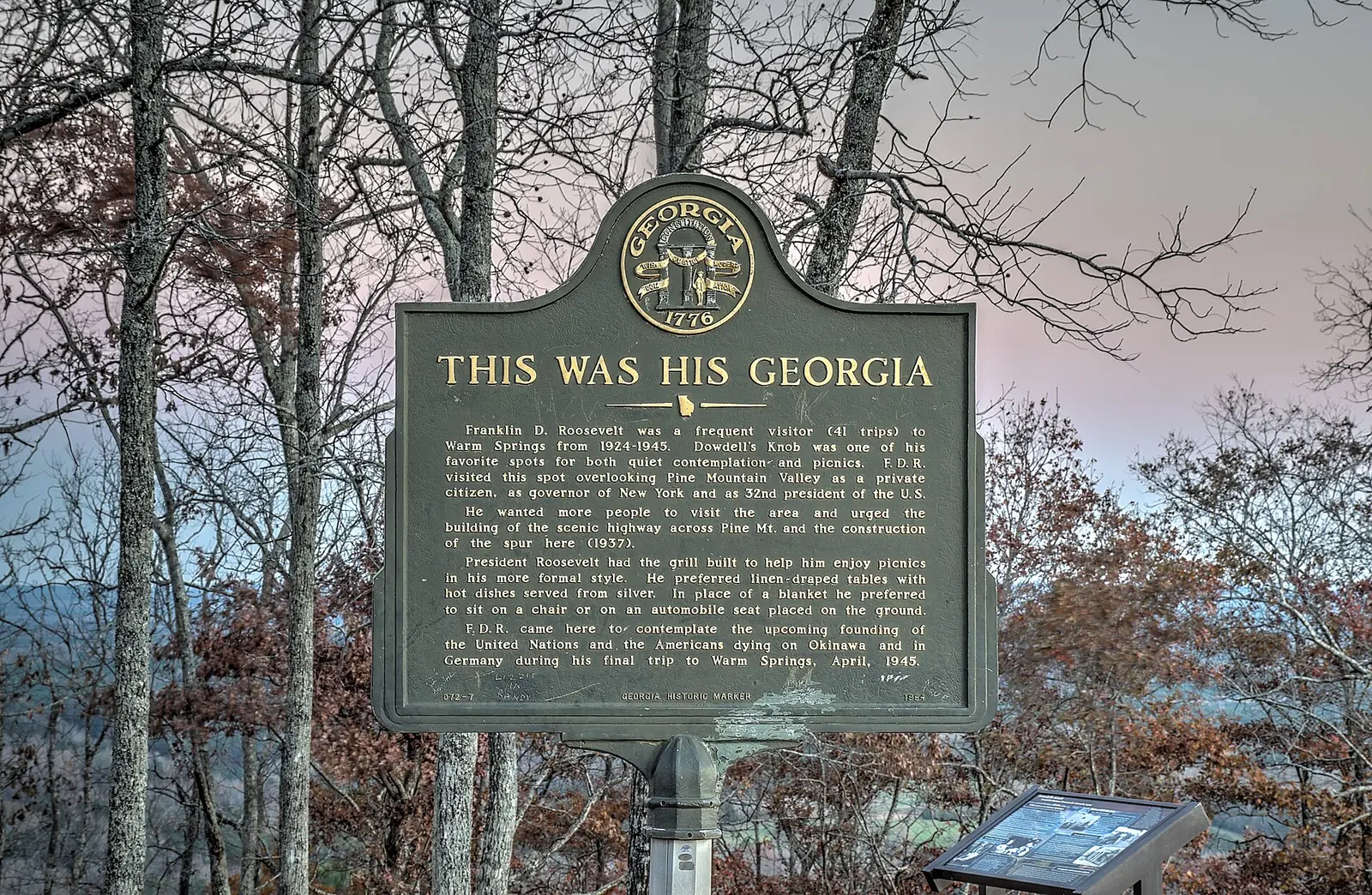 This Was His Georgia Franklin D — F.D. Roosevelt State Park
