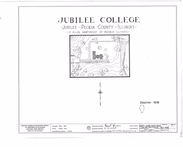 Jubilee College, Brimfield, Peoria County, IL HABS ILL,72-JUB,1- (sheet 0 of 6)