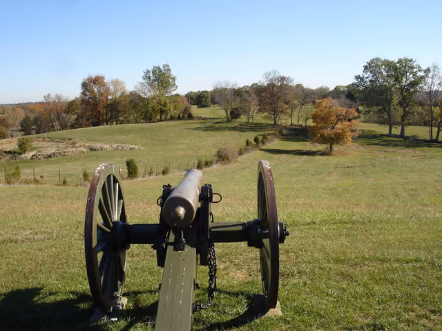 Perryville battlefield: View from Parsons battery position on the Open Knob