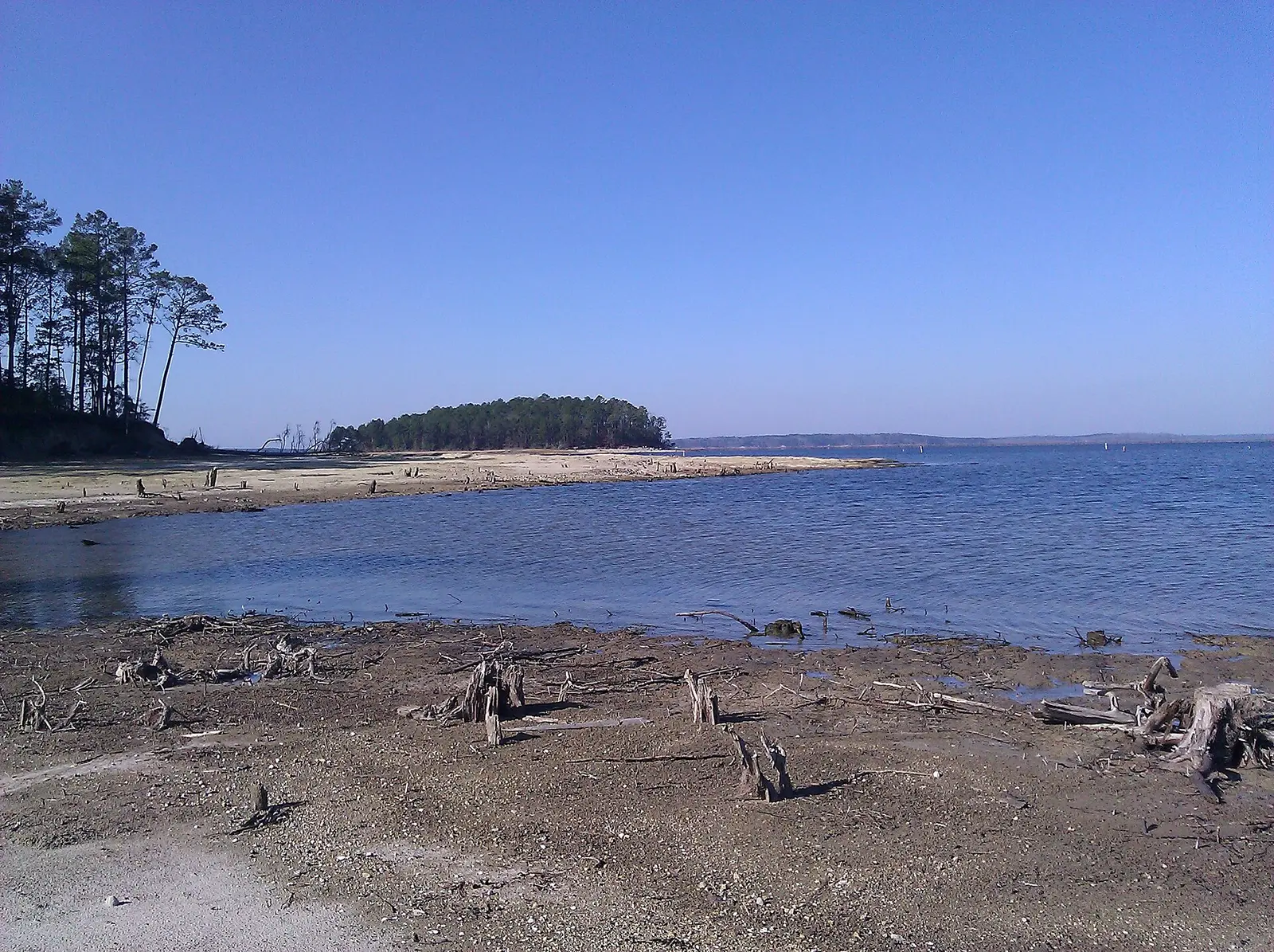 View of the Toledo Bend Reservoir from South Toledo Bend State Park near Anacoco, Louisiana