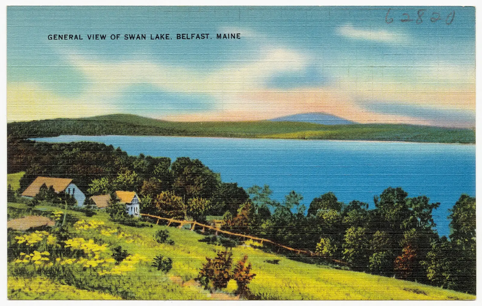 General view of Swan Lake, Belfast, Maine