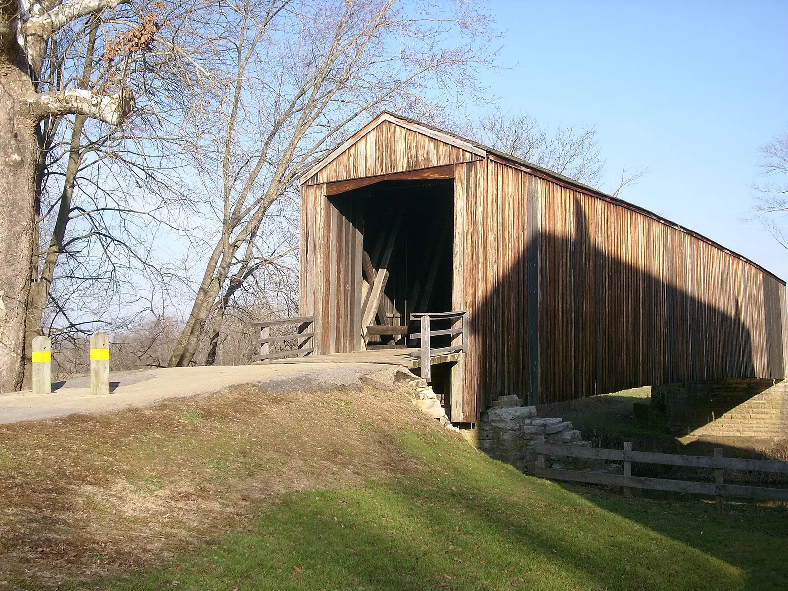 The Burfordville covered bridge is adjacent to the mill and included in the State Historic Site — Bollinger Mill State Historic Site