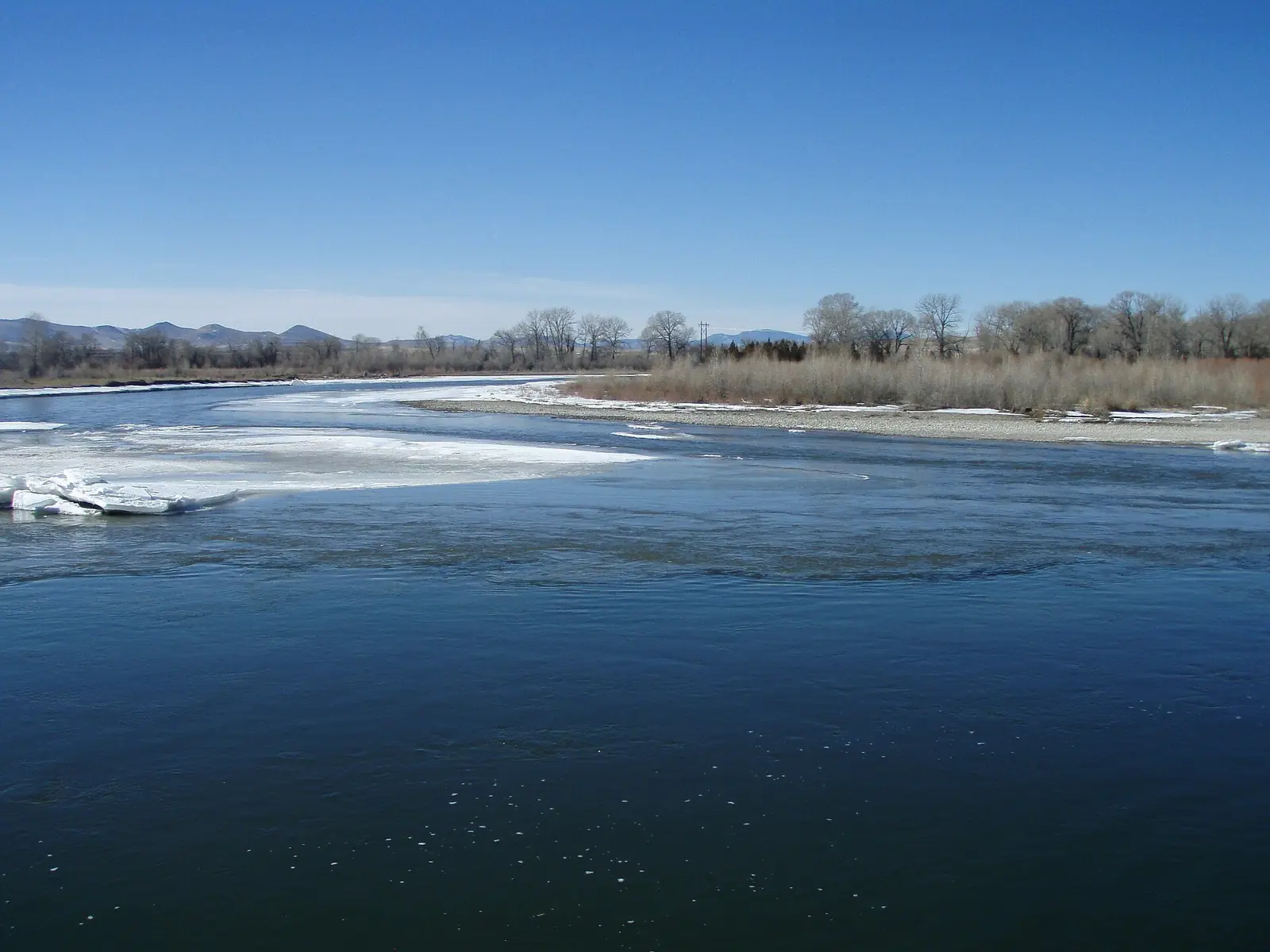 Confluence of the Madison River and Jefferson River — headwaters of the Missouri River in Montana