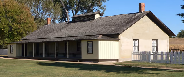Barracks at Fort Hartsuff, located north-northwest of Elyria in rural Valley County, Nebraska