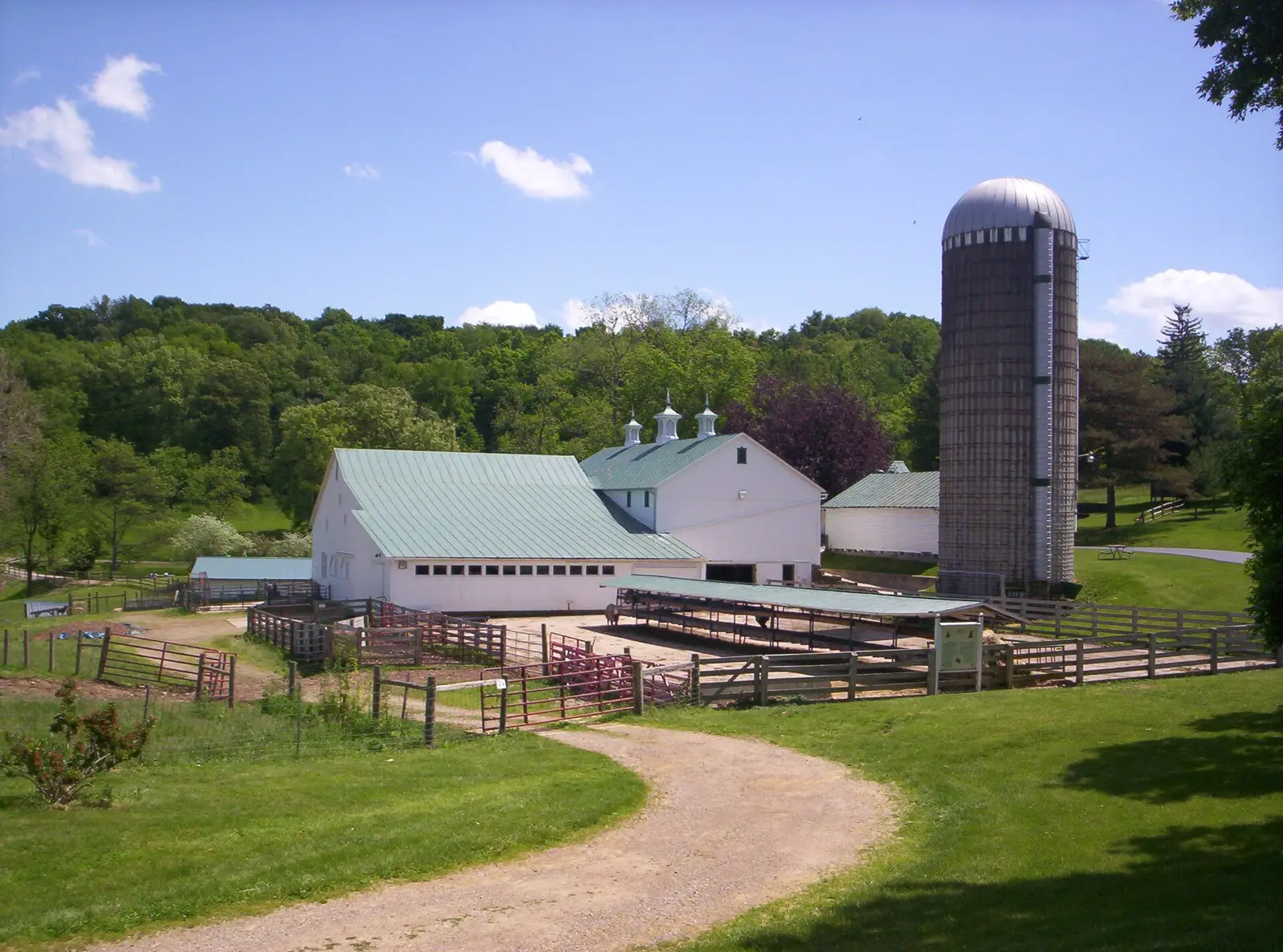 A view of The Main Dairy Barn and Petting Farm at Malabar Farm State Park near Lucas, Ohio