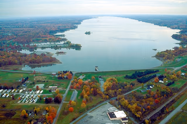 Mosquito Creek Reservoir in Trumbull County, Ohio, USA