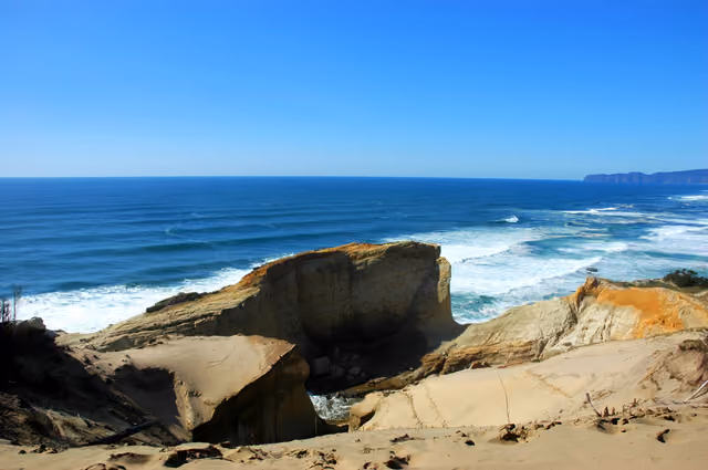 A view from Cape Kiwanda on the Oregon Coast