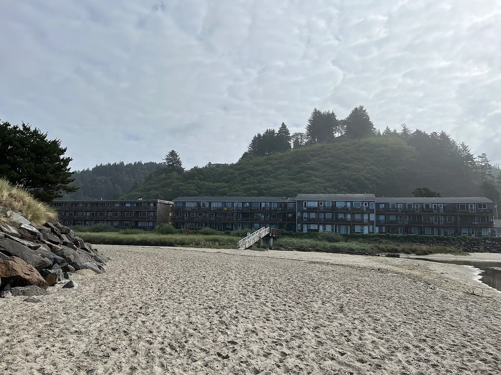 Facing Proposal Rock Inn from eastern Neskowin Beach