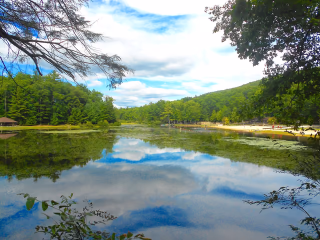 Whipple Dam Lake in Whipple Dam Lake State Park listed on the National Register of Historic Places in Huntingdon County, Pennsylvania