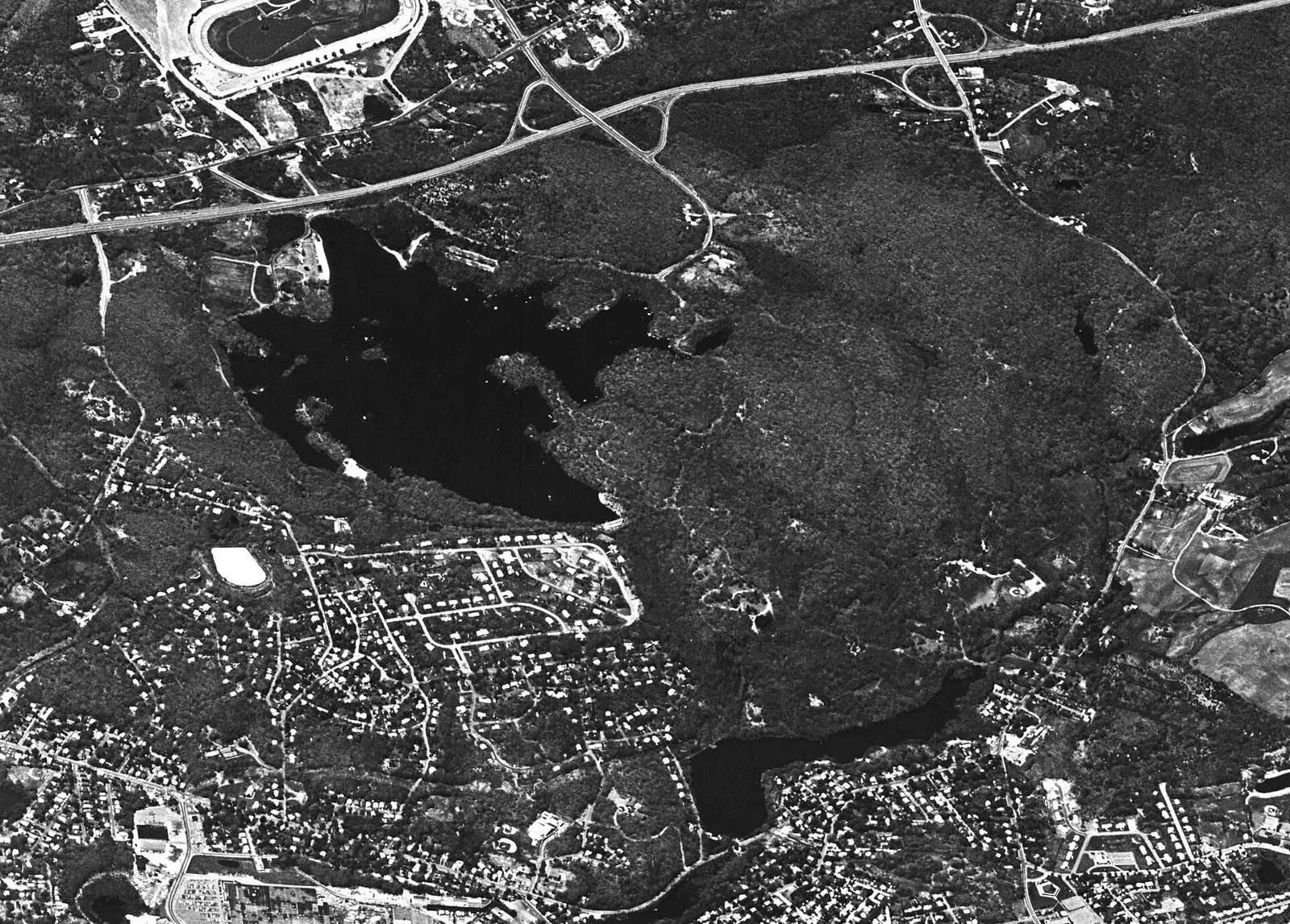 Oblique view of Lincoln Woods State Park, Rhode Island