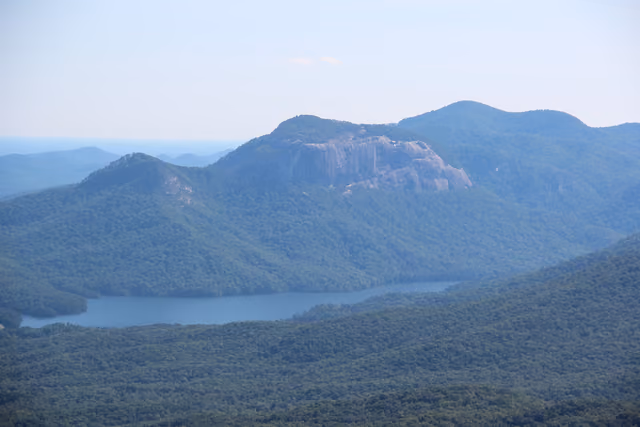 Pinnacle Mountain, Table Rock and Stool Mountain from Caesars Head