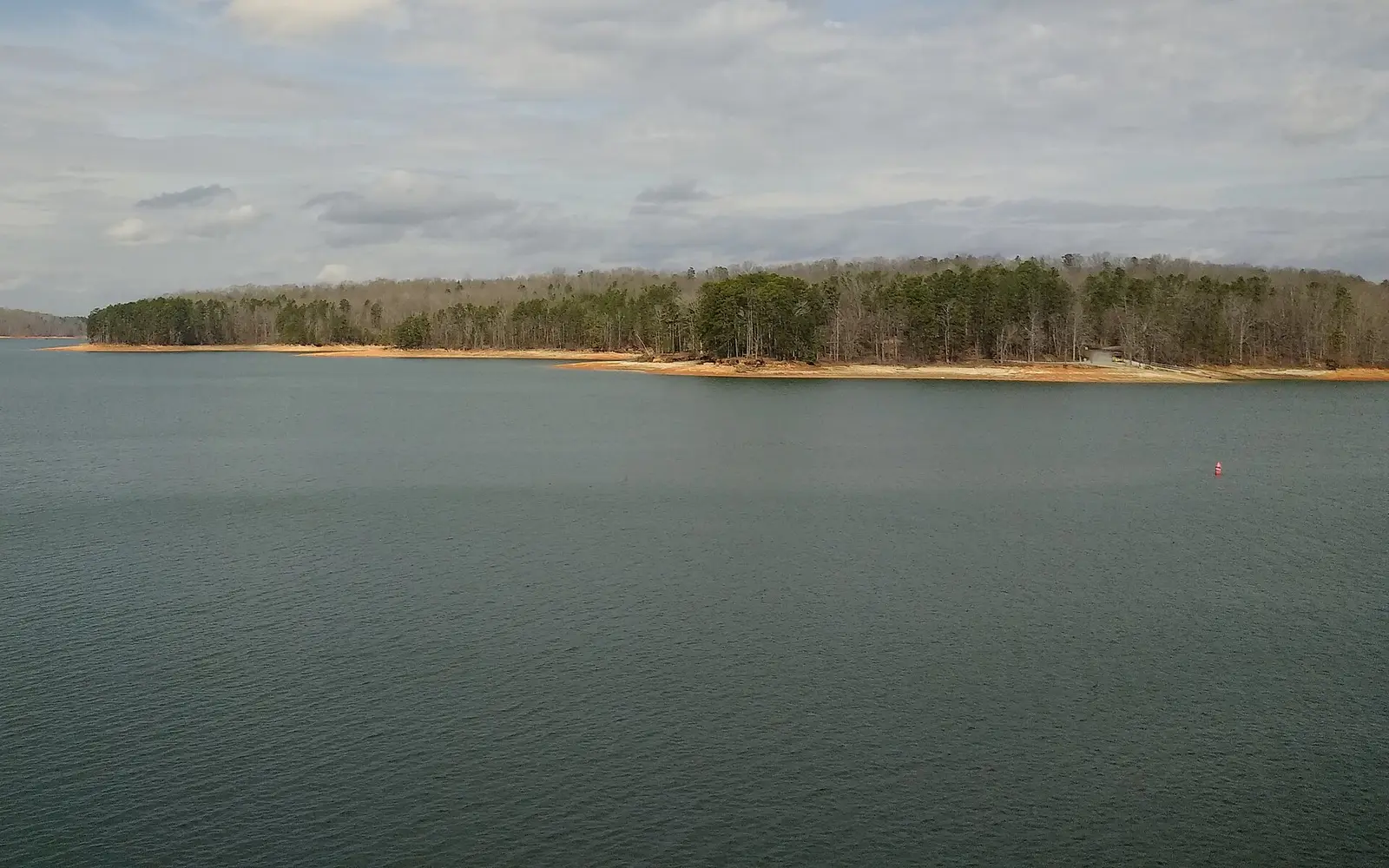 Lake Hartwell State Park seen from I-85