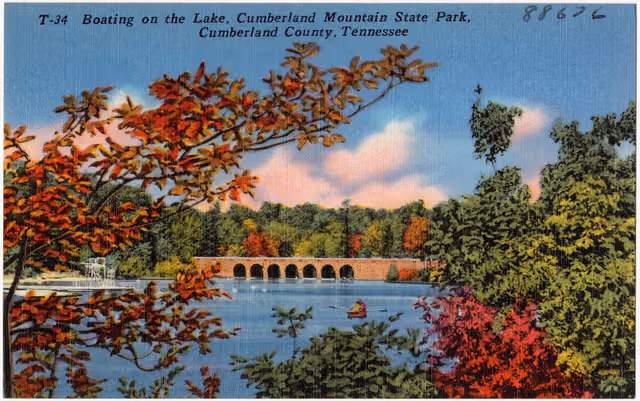 Boating on the lake, Cumberland Mountain State Park, Cumberland County, Tennessee