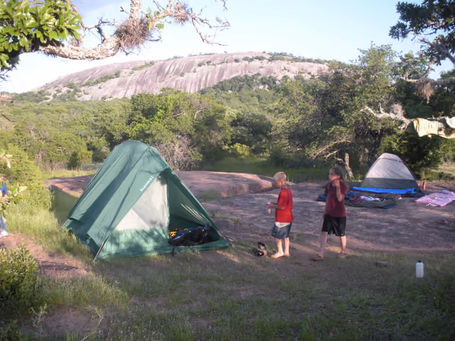 Primitive camping area of Enchanted Rock SNA