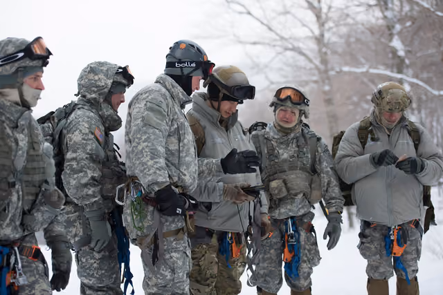 Soldiers attending the U.S — Smugglers' Notch State Park