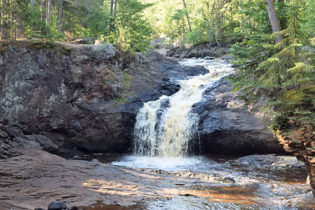 The Upper Falls at Amnicon Falls State Park in Douglas County, Wisconsin